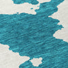 Piper Looms Chantille Abstract ACN975 Teal Machine Washable Area Rug Swatch Image