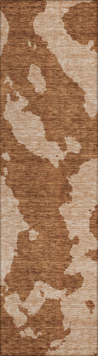 Piper Looms Chantille Abstract ACN975 Terracotta Machine Washable Area Rug Runner Main Image
