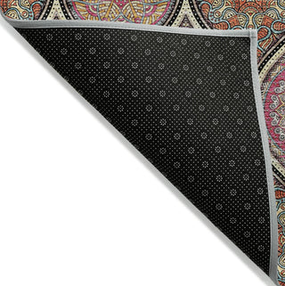 Piper Looms Chantille Modern ACN976 Black Machine Washable Area Rug Backing Image