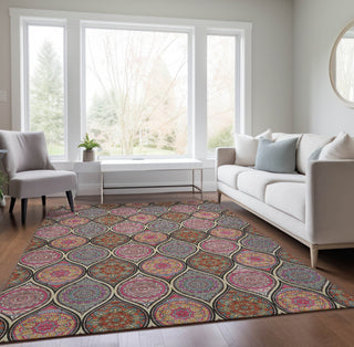 Piper Looms Chantille Modern ACN976 Black Machine Washable Area Rug Lifestyle Image Feature