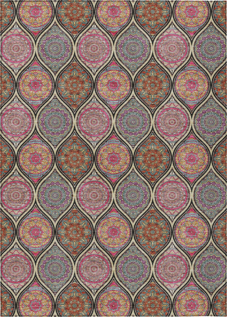 Piper Looms Chantille Modern ACN976 Black Machine Washable Area Rug main image