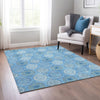 Piper Looms Chantille Modern ACN976 Denim Machine Washable Area Rug Lifestyle Image Feature