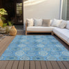 Piper Looms Chantille Modern ACN976 Denim Machine Washable Area Rug Outdoor Lifestyle Image Feature