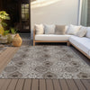 Piper Looms Chantille Modern ACN976 Khaki Machine Washable Area Rug Outdoor Lifestyle Image Feature