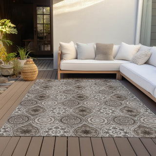 Piper Looms Chantille Modern ACN976 Khaki Machine Washable Area Rug Outdoor Lifestyle Image Feature