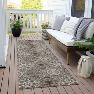 Piper Looms Chantille Modern ACN976 Khaki Machine Washable Area Rug Runner Outdoor Lifestyle Image Feature