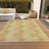 Piper Looms Chantille Modern ACN976 Lime Machine Washable Area Rug Outdoor Lifestyle Image Feature