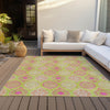Piper Looms Chantille Modern ACN976 Lime Machine Washable Area Rug Outdoor Lifestyle Image Feature