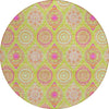 Piper Looms Chantille Modern ACN976 Lime Machine Washable Area Rug Round Main Image