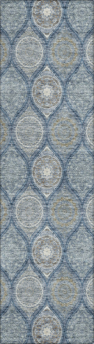 Piper Looms Chantille Modern ACN976 Navy Machine Washable Area Rug Runner Main Image