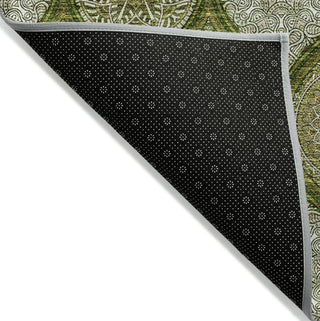 Piper Looms Chantille Modern ACN976 Olive Machine Washable Area Rug Backing Image