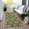 Piper Looms Chantille Modern ACN976 Olive Machine Washable Area Rug Runner Outdoor Lifestyle Image Feature