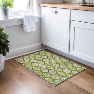Piper Looms Chantille Modern ACN976 Olive Machine Washable Area Rug Scatter Lifestyle Image Feature