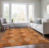 Piper Looms Chantille Modern ACN976 Orange Machine Washable Area Rug Lifestyle Image Feature
