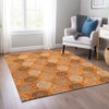 Piper Looms Chantille Modern ACN976 Orange Machine Washable Area Rug Lifestyle Image Feature
