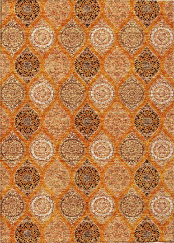 Piper Looms Chantille Modern ACN976 Orange Machine Washable Area Rug main image