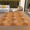 Piper Looms Chantille Modern ACN976 Orange Machine Washable Area Rug Outdoor Lifestyle Image Feature