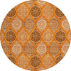 Piper Looms Chantille Modern ACN976 Orange Machine Washable Area Rug Round Main Image