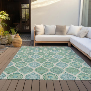 Piper Looms Chantille Modern ACN976 Sage Machine Washable Area Rug Outdoor Lifestyle Image Feature