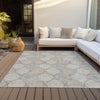 Piper Looms Chantille Modern ACN976 Taupe Machine Washable Area Rug Outdoor Lifestyle Image Feature