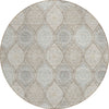 Piper Looms Chantille Modern ACN976 Taupe Machine Washable Area Rug Round Main Image