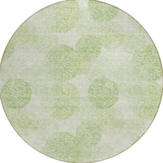 Piper Looms Chantille Circles ACN977 Aloe Machine Washable Area Rug Round Main Image
