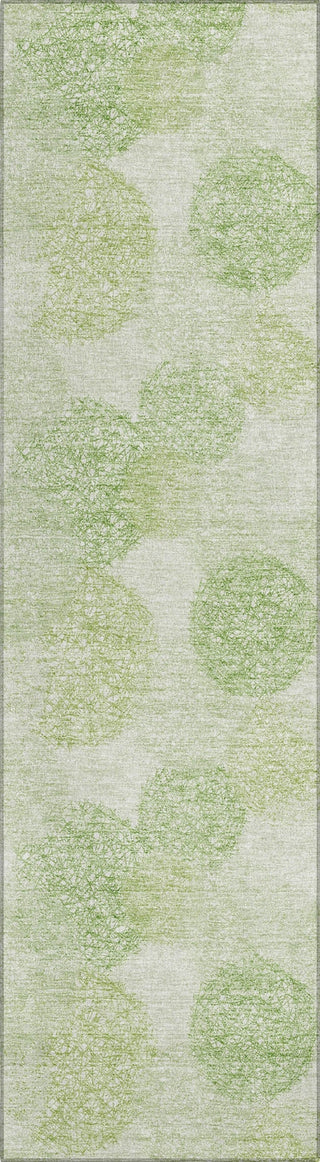 Piper Looms Chantille Circles ACN977 Aloe Machine Washable Area Rug Runner Main Image