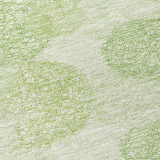 Piper Looms Chantille Circles ACN977 Aloe Machine Washable Area Rug Swatch Image