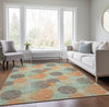 Piper Looms Chantille Circles ACN977 Beige Machine Washable Area Rug Lifestyle Image Feature