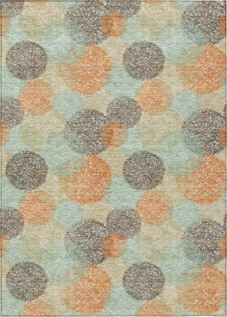 Piper Looms Chantille Circles ACN977 Beige Machine Washable Area Rug main image