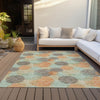 Piper Looms Chantille Circles ACN977 Beige Machine Washable Area Rug Outdoor Lifestyle Image Feature