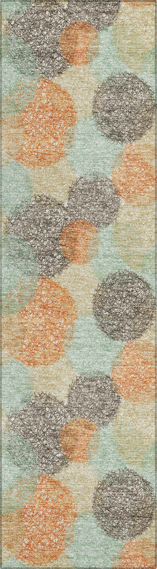 Piper Looms Chantille Circles ACN977 Beige Machine Washable Area Rug Runner Main Image