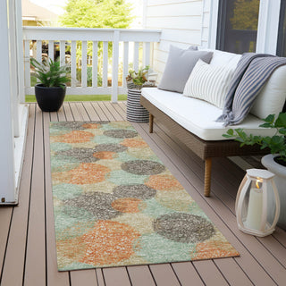 Piper Looms Chantille Circles ACN977 Beige Machine Washable Area Rug Runner Outdoor Lifestyle Image Feature