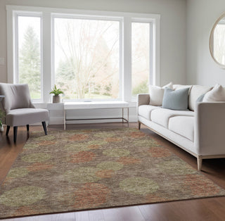 Piper Looms Chantille Circles ACN977 Brown Machine Washable Area Rug Lifestyle Image Feature