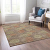 Piper Looms Chantille Circles ACN977 Brown Machine Washable Area Rug Lifestyle Image Feature