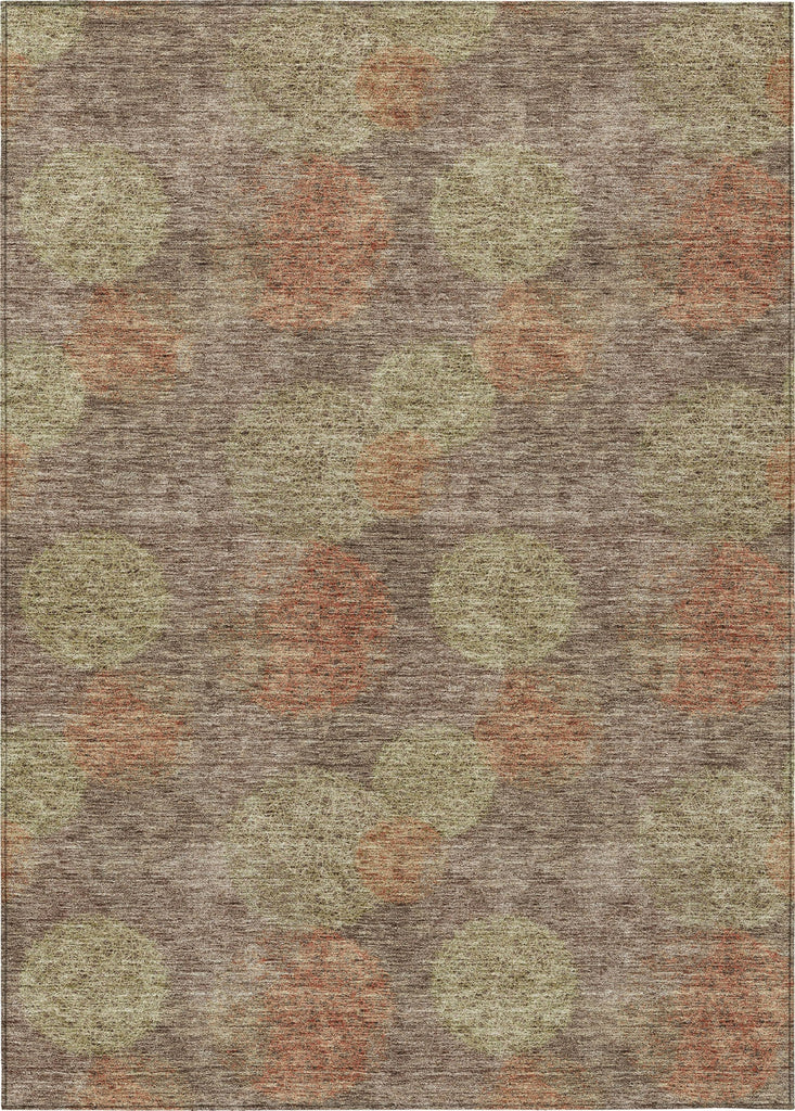 Piper Looms Chantille Circles ACN977 Brown Machine Washable Area Rug main image