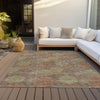 Piper Looms Chantille Circles ACN977 Brown Machine Washable Area Rug Outdoor Lifestyle Image Feature