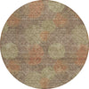 Piper Looms Chantille Circles ACN977 Brown Machine Washable Area Rug Round Main Image