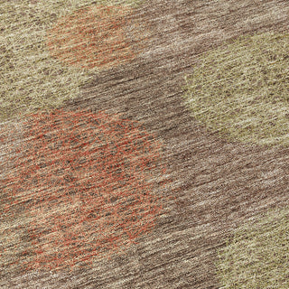 Piper Looms Chantille Circles ACN977 Brown Machine Washable Area Rug Swatch Image