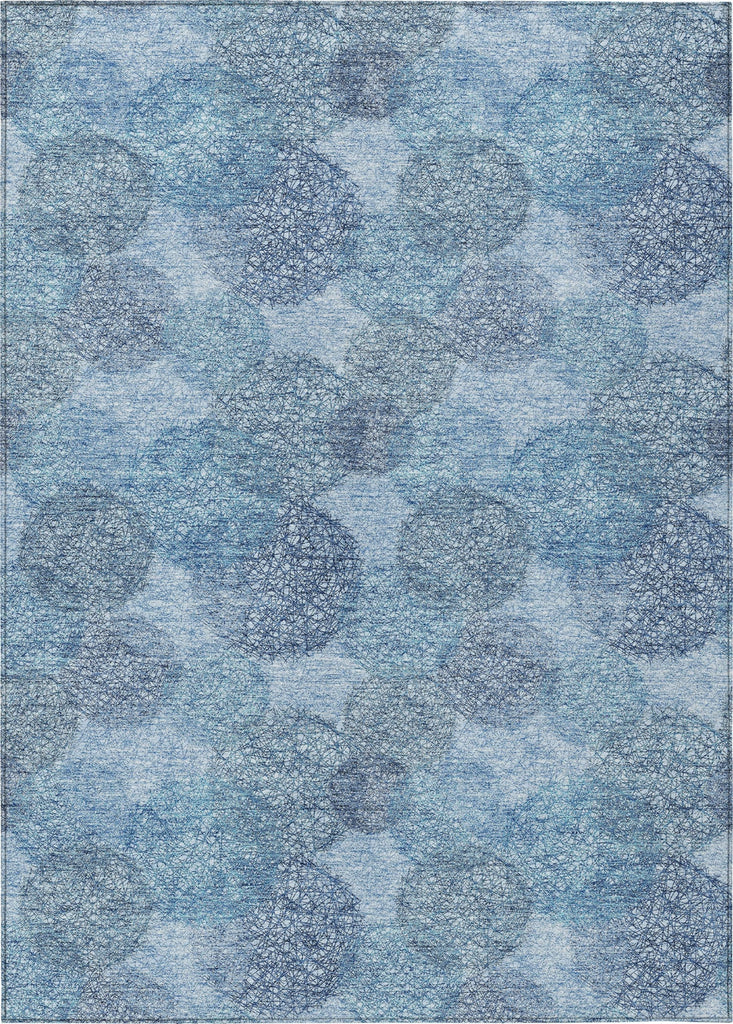 Piper Looms Chantille Circles ACN977 Denim Machine Washable Area Rug main image