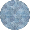 Piper Looms Chantille Circles ACN977 Denim Machine Washable Area Rug Round Main Image