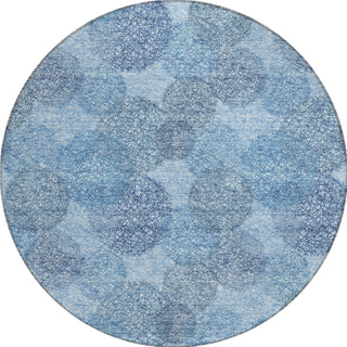 Piper Looms Chantille Circles ACN977 Denim Machine Washable Area Rug Round Main Image