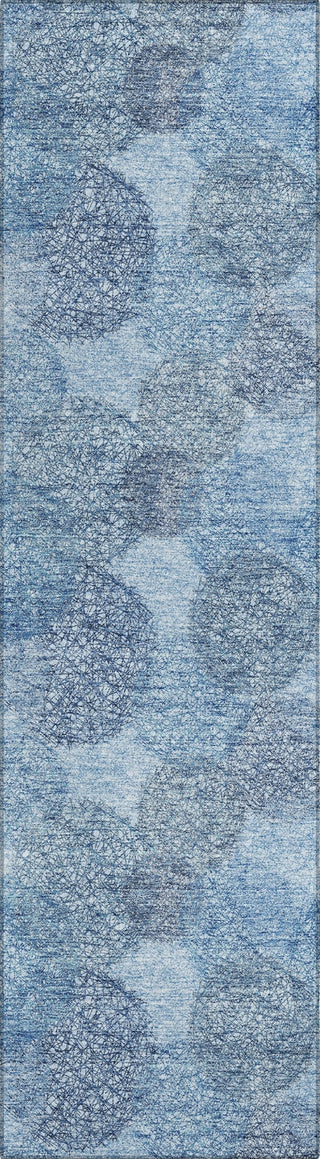 Piper Looms Chantille Circles ACN977 Denim Machine Washable Area Rug Runner Main Image