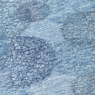 Piper Looms Chantille Circles ACN977 Denim Machine Washable Area Rug Swatch Image