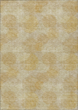 Piper Looms Chantille Circles ACN977 Gold Machine Washable Area Rug main image