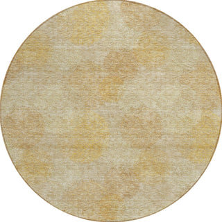 Piper Looms Chantille Circles ACN977 Gold Machine Washable Area Rug Round Main Image