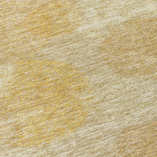 Piper Looms Chantille Circles ACN977 Gold Machine Washable Area Rug Swatch Image