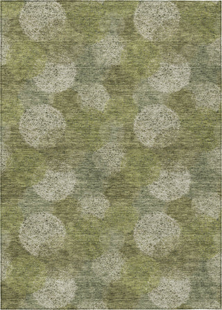 Piper Looms Chantille Circles ACN977 Green Machine Washable Area Rug main image