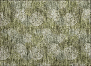 Piper Looms Chantille Circles ACN977 Green Machine Washable Area Rug Scatter Main Image