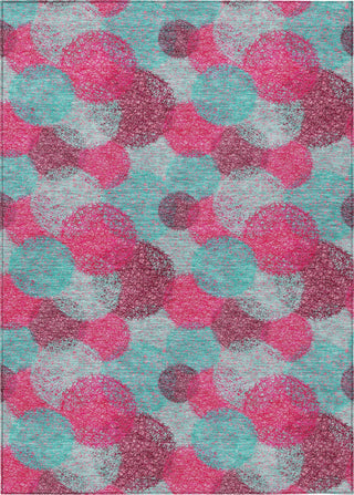 Piper Looms Chantille Circles ACN977 Pink Machine Washable Area Rug main image